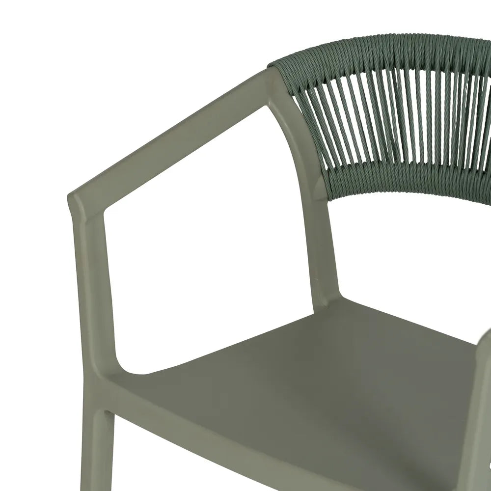 GREEN POLYPROPYLENE CHAIR 56 X 52 X 76 CM