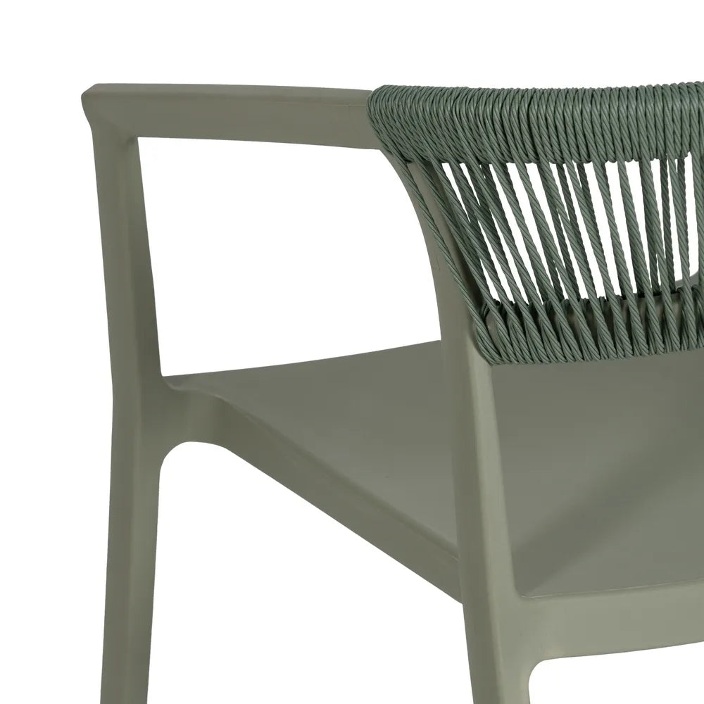 GREEN POLYPROPYLENE CHAIR 56 X 52 X 76 CM
