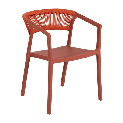 TERRACOTTA POLYPROPYLENE CHAIR 56 X 52 X 76 CM