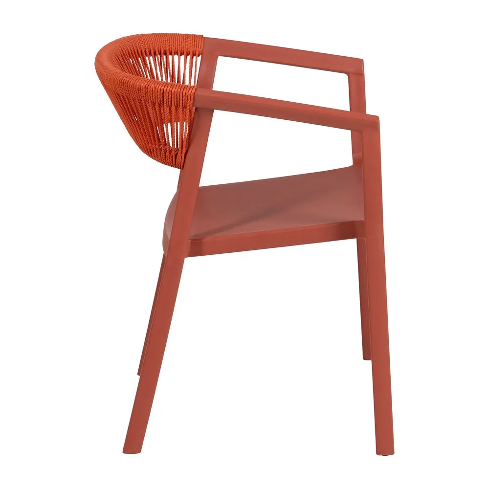 TERRACOTTA POLYPROPYLENE CHAIR 56 X 52 X 76 CM