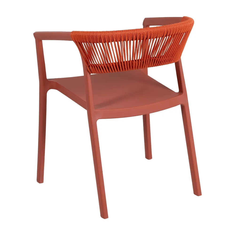 TERRACOTTA POLYPROPYLENE CHAIR 56 X 52 X 76 CM