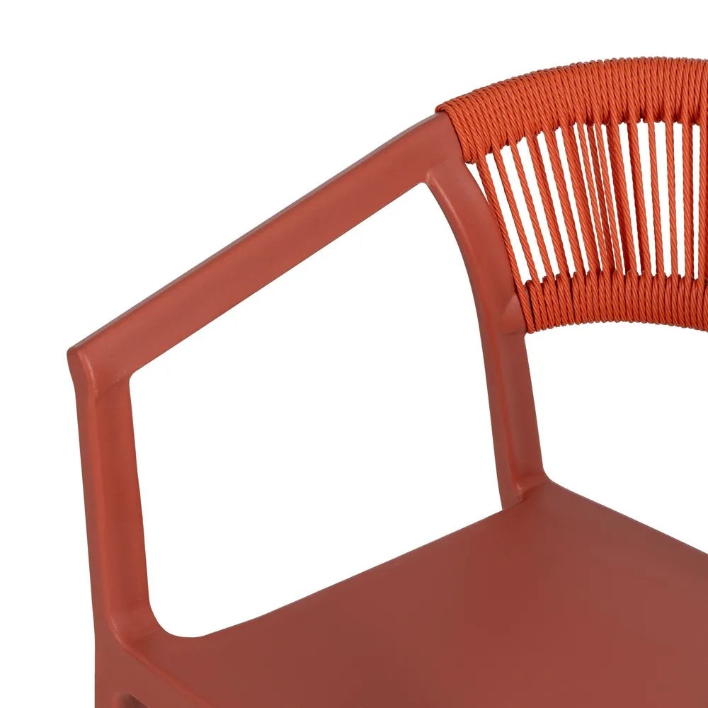 TERRACOTTA POLYPROPYLENE CHAIR 56 X 52 X 76 CM