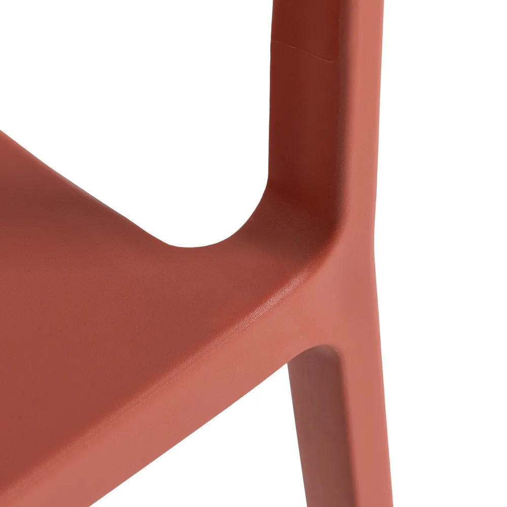 TERRACOTTA POLYPROPYLENE CHAIR 56 X 52 X 76 CM