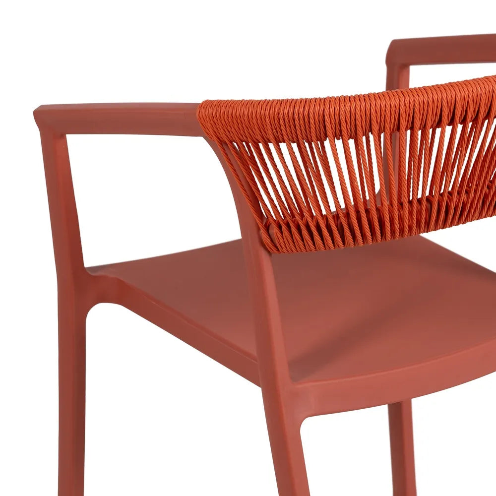 TERRACOTTA POLYPROPYLENE CHAIR 56 X 52 X 76 CM