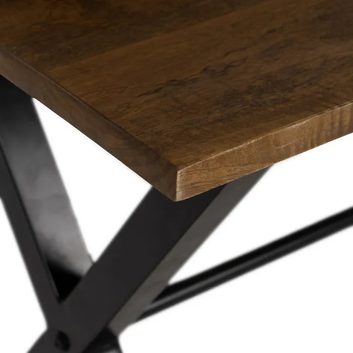 NATURAL-BLACK MANGO WOOD DESK 125 X 62 X 90 CM