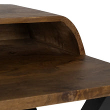 Load image into Gallery viewer, NATURAL-BLACK MANGO WOOD DESK 125 X 62 X 90 CM