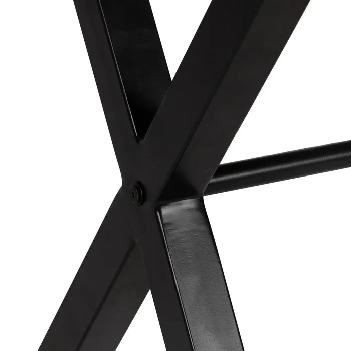 NATURAL-BLACK MANGO WOOD DESK 125 X 62 X 90 CM