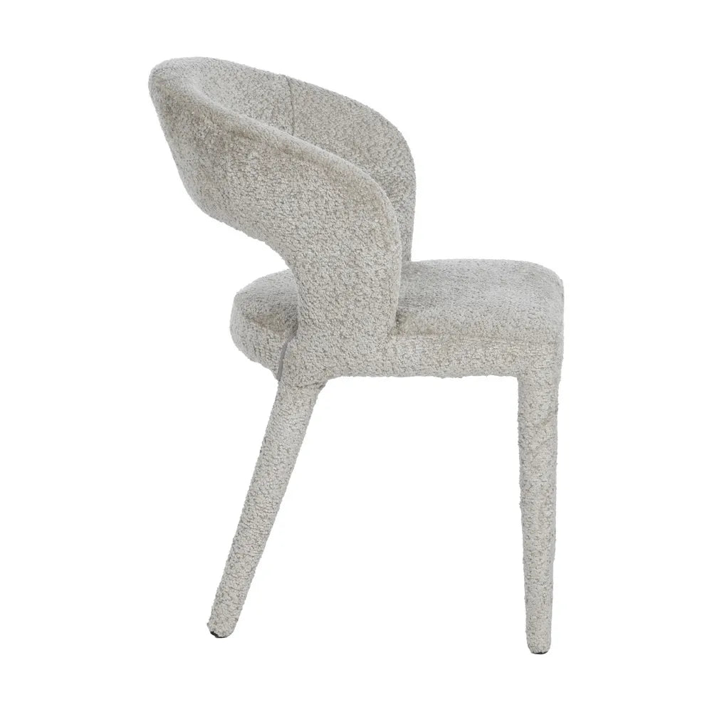 BEIGE FABRIC-METAL CHAIR 55 X 60 X 80 CM