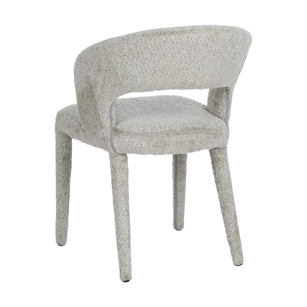 BEIGE FABRIC-METAL CHAIR 55 X 60 X 80 CM
