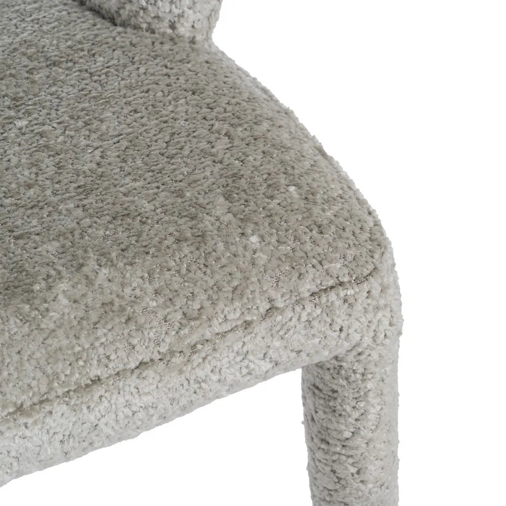 BEIGE FABRIC-METAL CHAIR 55 X 60 X 80 CM