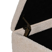 Carica l'immagine nel visualizzatore di Gallery, SEAT CHEST CREAM MDF-FABRIC 122 X 42 X 45 CM
