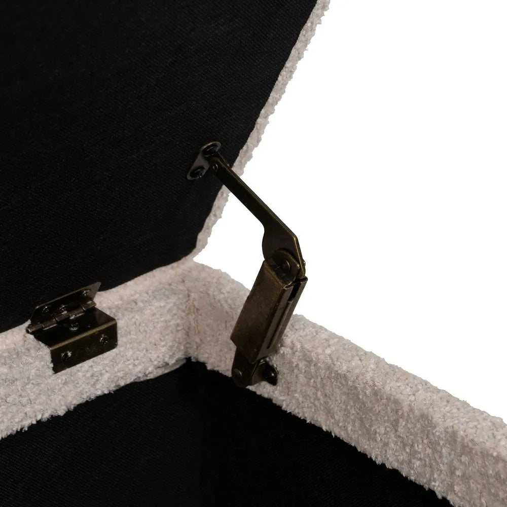 SEAT CHEST CREAM MDF-FABRIC 122 X 42 X 45 CM