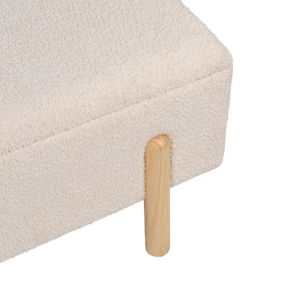 SEAT CHEST CREAM MDF-FABRIC 122 X 42 X 45 CM