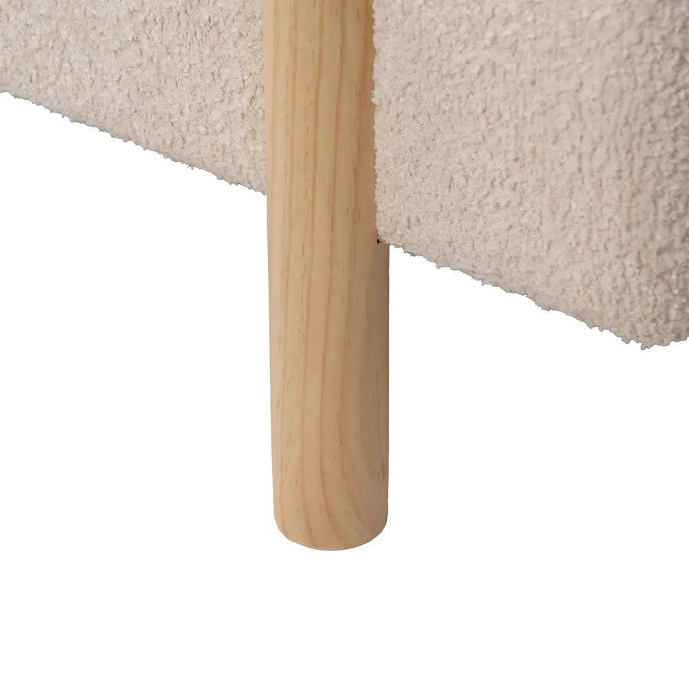 SEAT CHEST CREAM MDF-FABRIC 122 X 42 X 45 CM