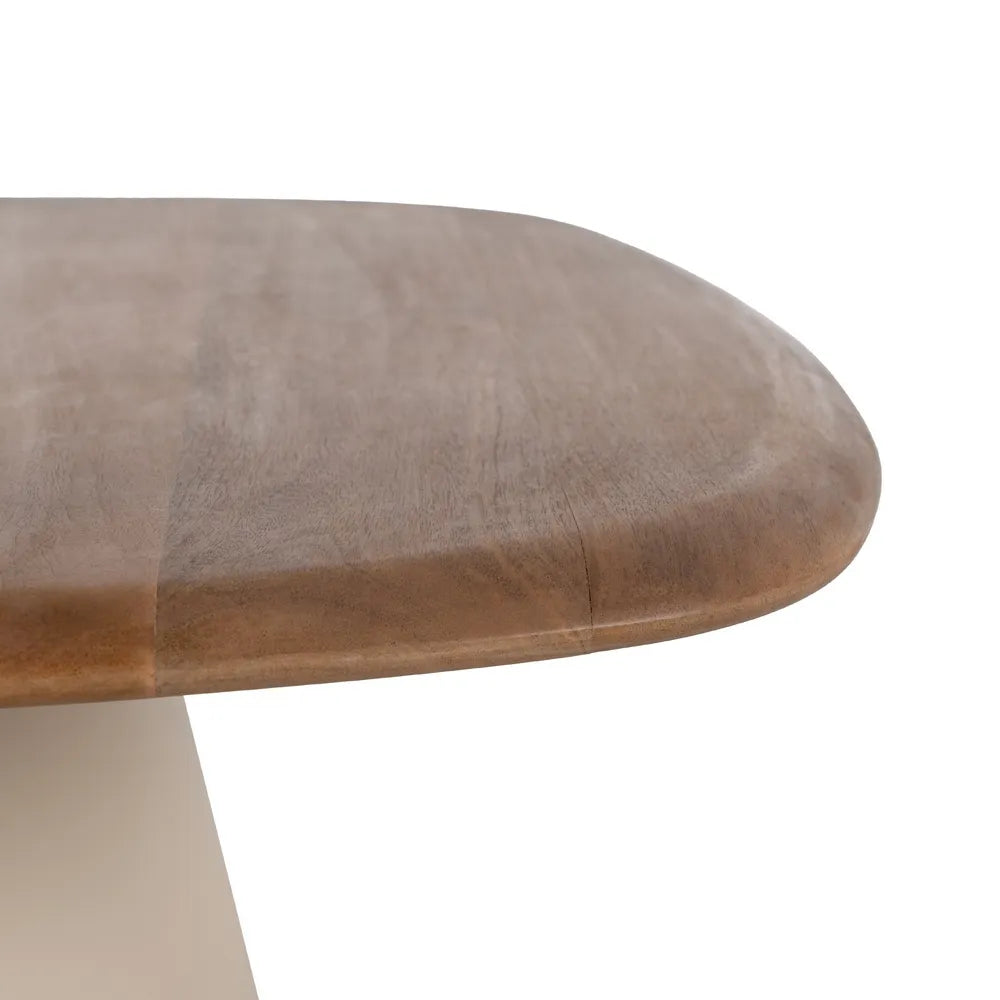 S/2 WOOD-METAL LIVING ROOM COFFEE TABLE 90 X 90 X 40 CM