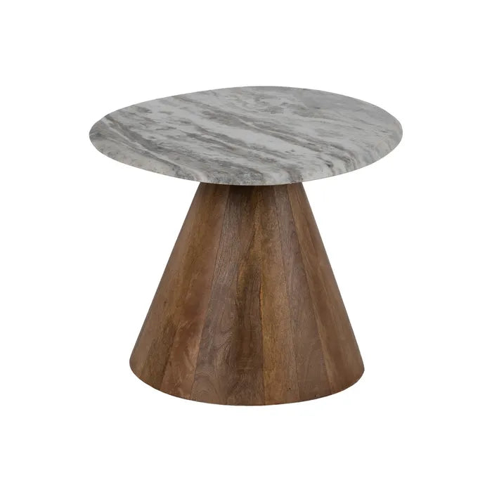 S/2 COFFE TABLE WOOD-MARBLE ROOM 80 X 74 X 44 CM