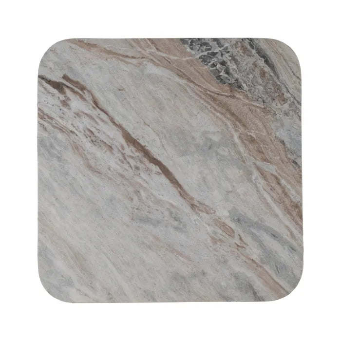 S/2 WOOD-MARBLE LIVING ROOM COFFEE TABLE 100 X 100 X 41 CM