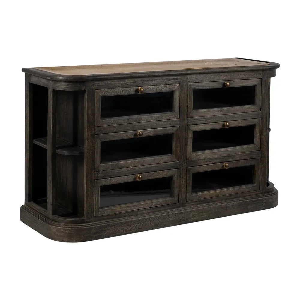 BUFFET MARBLE/WOOD KITCHEN 155 X 51 X 88 CM