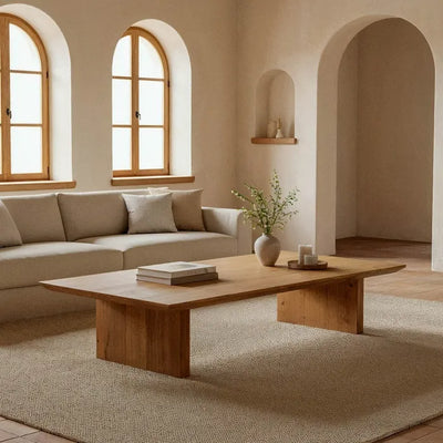 NATURAL ACACIA WOOD COFFEE TABLE 150 X 70 X 30 CM