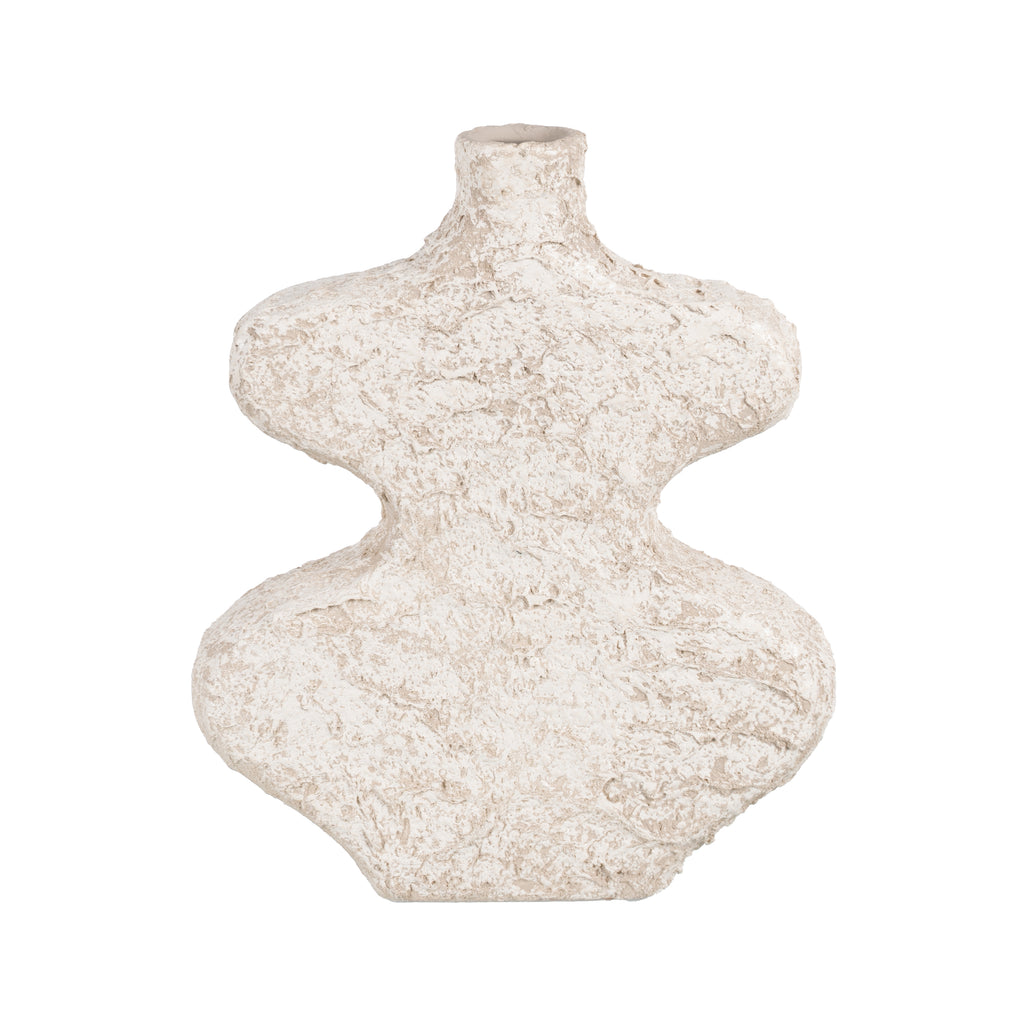 VASE RUSTIC WHITE CERAMIC 28,00 X 8,00 CM
