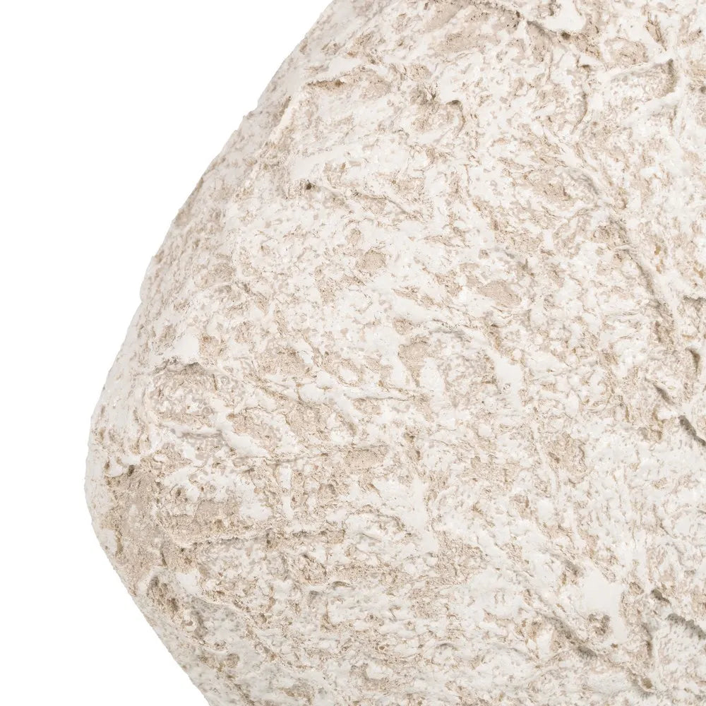 Rustic white ceramic vase, 23 x 12 x 20 cm