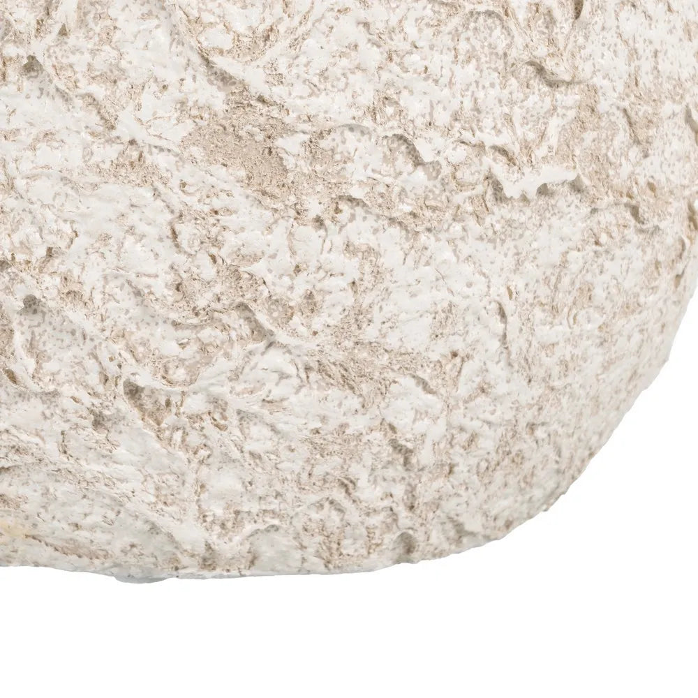 Rustic white ceramic vase, 23 x 12 x 20 cm