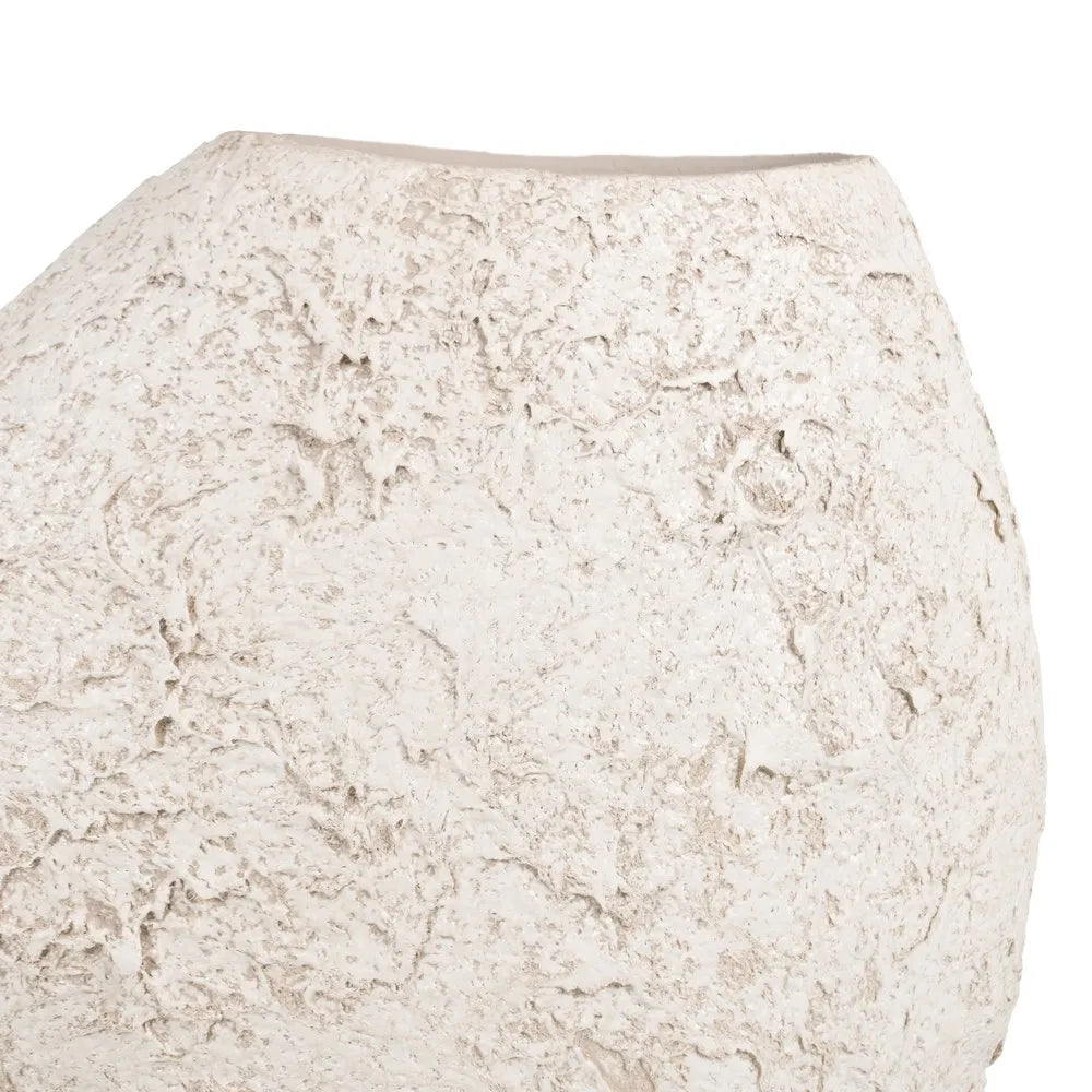 Rustic white ceramic vase 32 x 15 x 30 cm