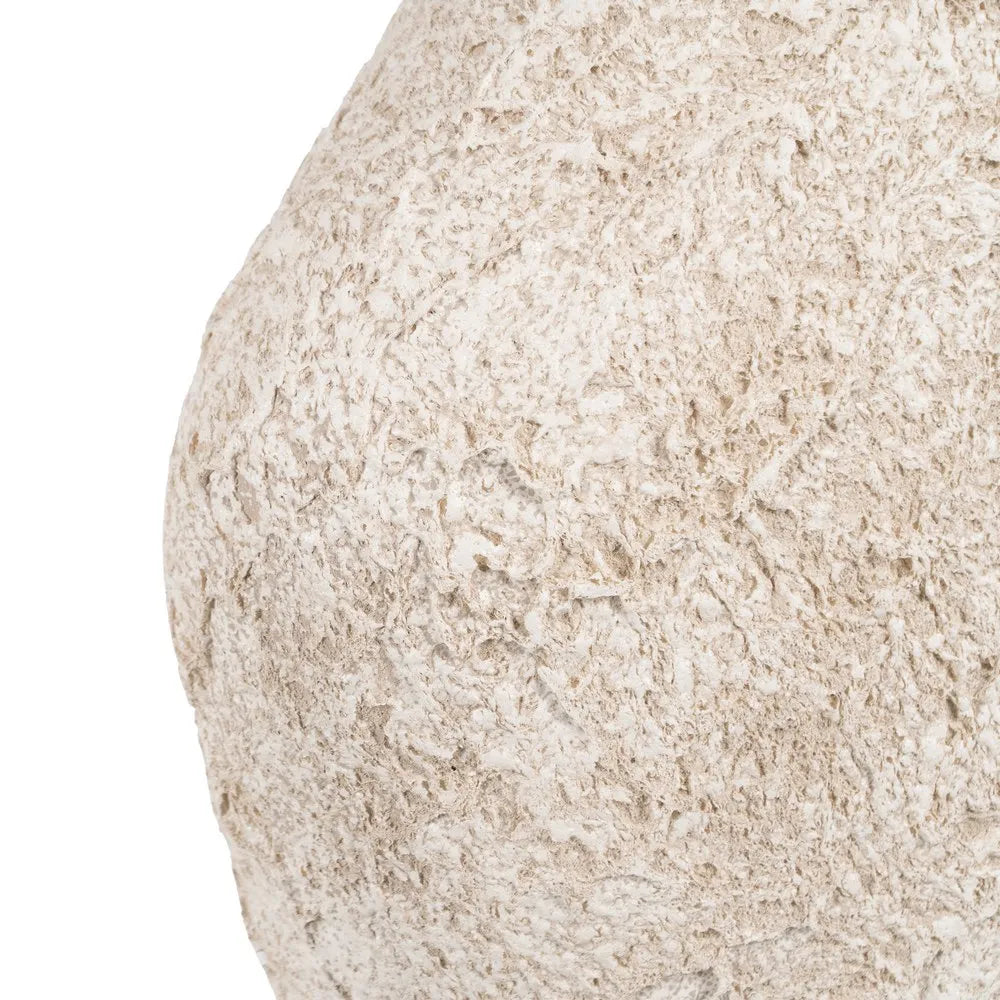 RUSTIC WHITE CERAMIC VASE 32 X 15 X 40 CM