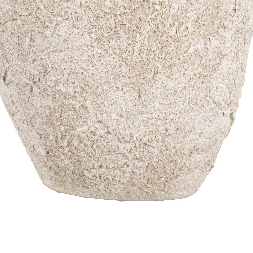 RUSTIC WHITE CERAMIC VASE 32 X 15 X 40 CM
