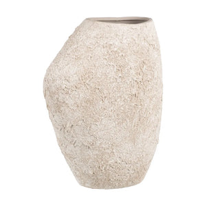 RUSTIC WHITE CERAMIC VASE 32 X 15 X 40 CM