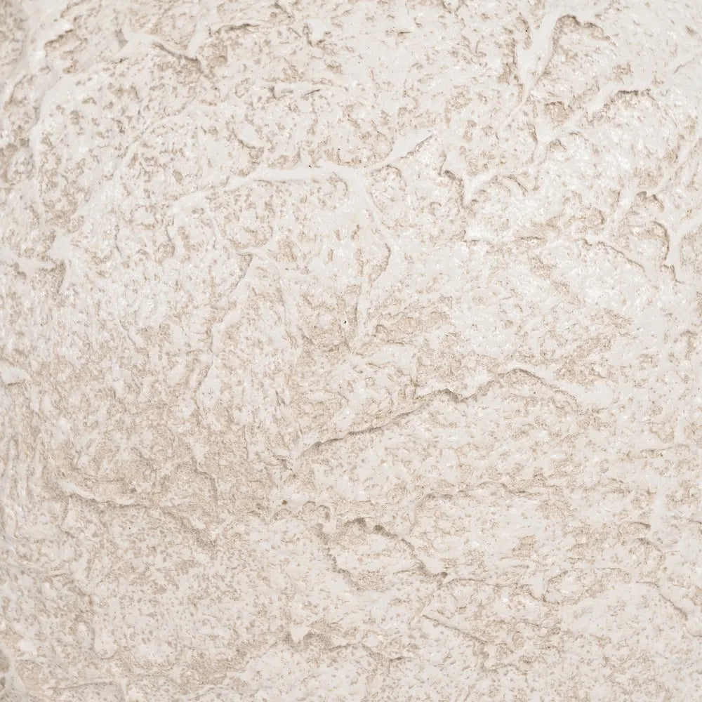 RUSTIC WHITE CERAMIC JAR 39 X 39 X 40 CM