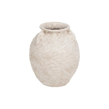 Load image into Gallery viewer, RUSTIC WHITE CERAMIC JAR 39 X 39 X 40 CM