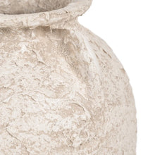 Load image into Gallery viewer, RUSTIC WHITE CERAMIC JAR 26 X 26 X 60 CM