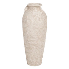 Carica l&#39;immagine nel visualizzatore di Gallery, RUSTIC WHITE CERAMIC JAR 30 X 30 X 80 CM