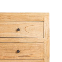 Charger l'image dans la galerie, NATURAL MINDI WOOD CHEST OF DRAWERS 100 X 40 X 90 CM