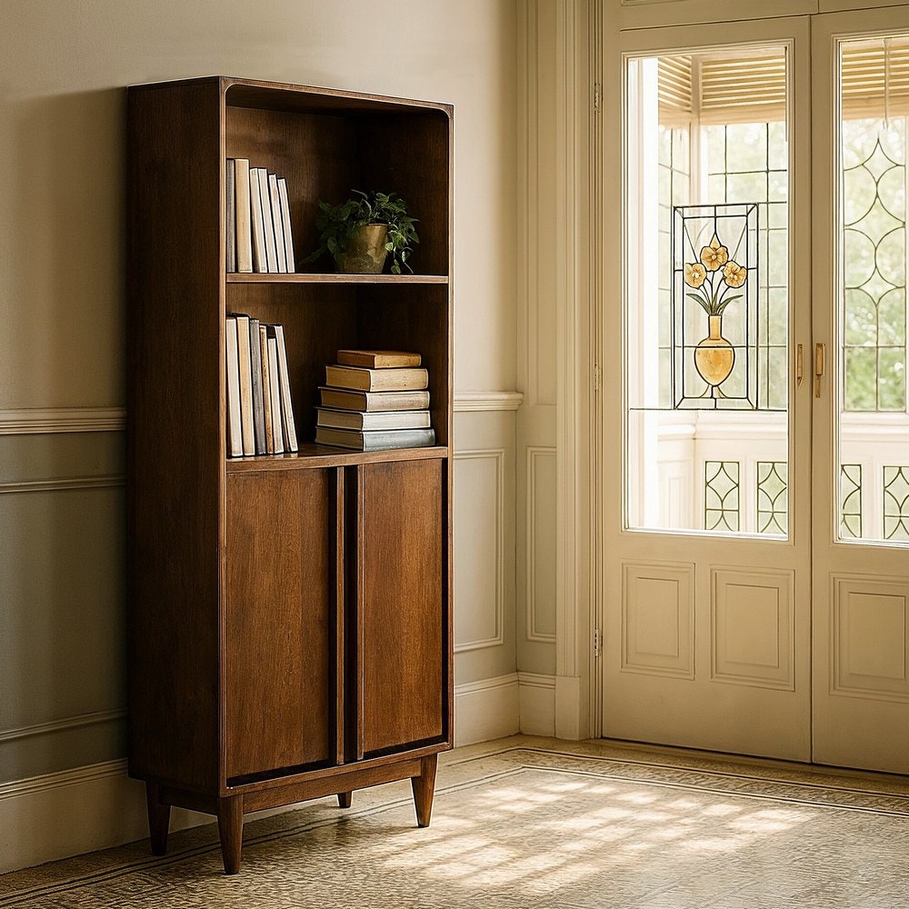 Brown Mango Wood Tall Cabinet 80x40x180 cm