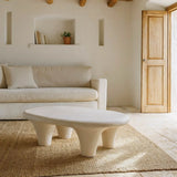 WILMA WHITE POLYRESIN COFFEE TABLE 102 X 62 X 32 CM