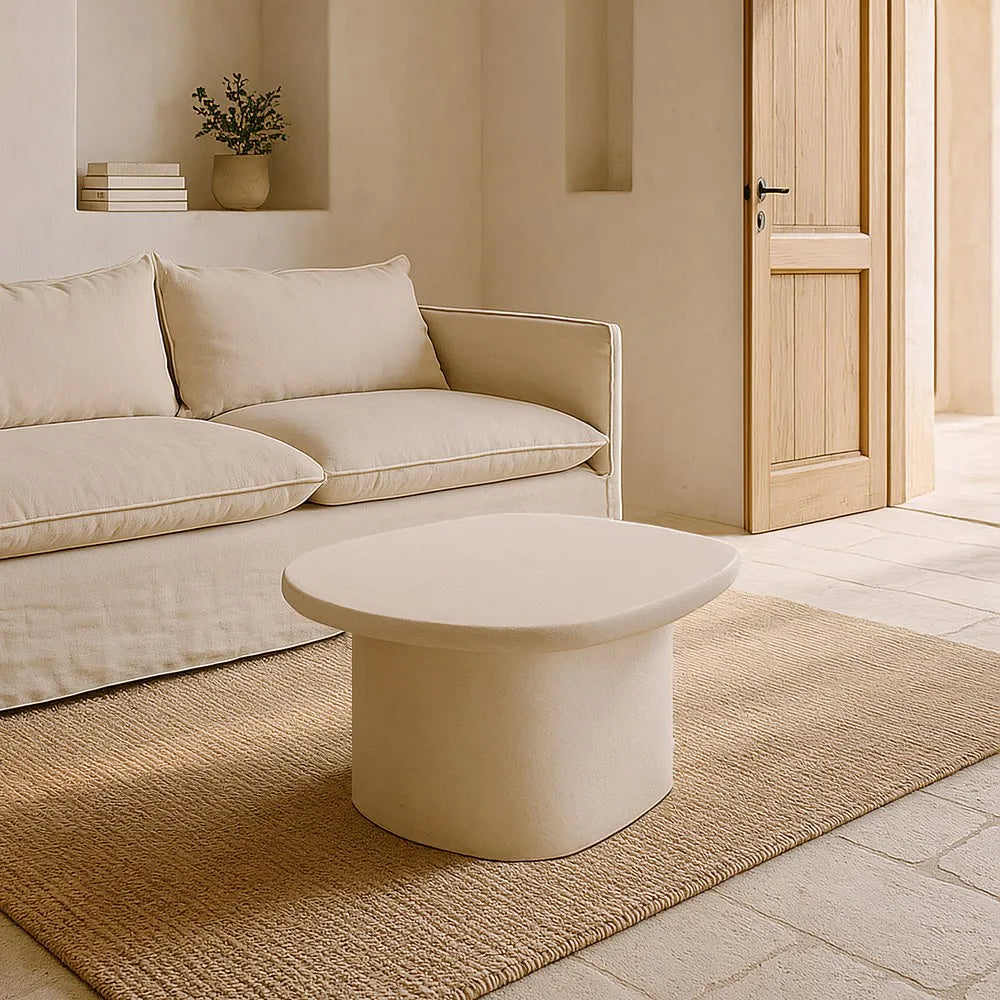 COFFE TABLE WHITE MDF- WILMA 60 X 58 X 40 CM