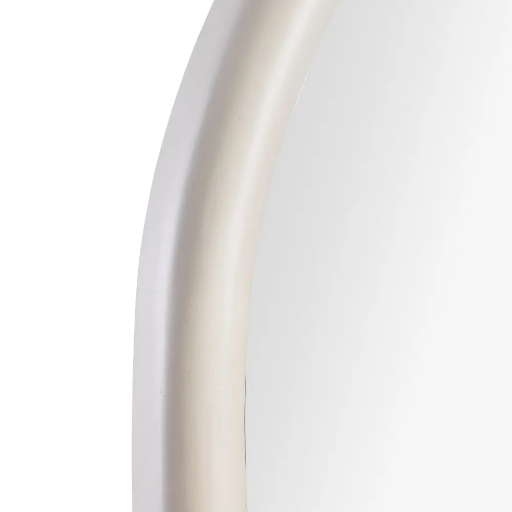 Cream Paulonia Wood Decorative Mirror 60 x 3 x 160 cm