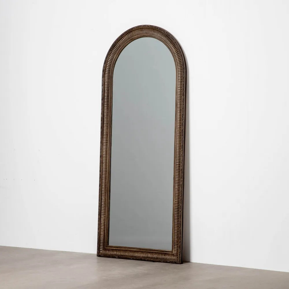 BROWN PAULONIA WOOD MIRROR DECORATION 76 X 3.50 X 176 CM