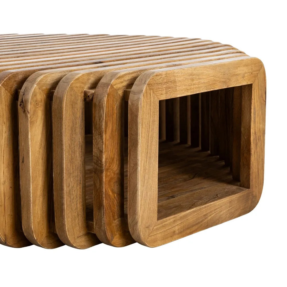 MANGO WOOD COFFEE TABLE 84 X 85 X 32 CM