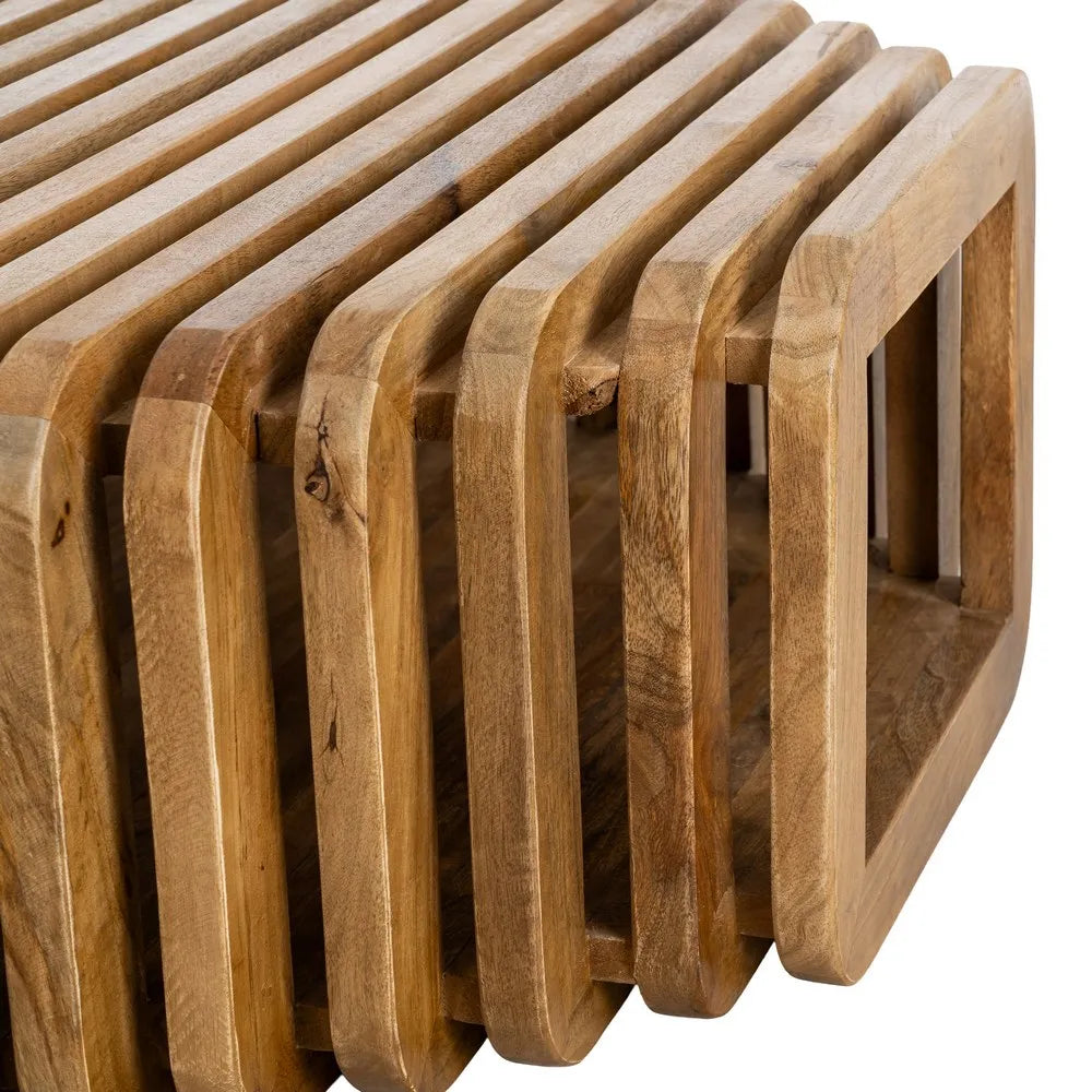 MANGO WOOD COFFEE TABLE 84 X 85 X 32 CM