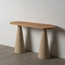 Cargar imagen en el visor de la galería, NATURAL CONSOLE-WHITE DM-METAL 120 X 40 X 76 CM