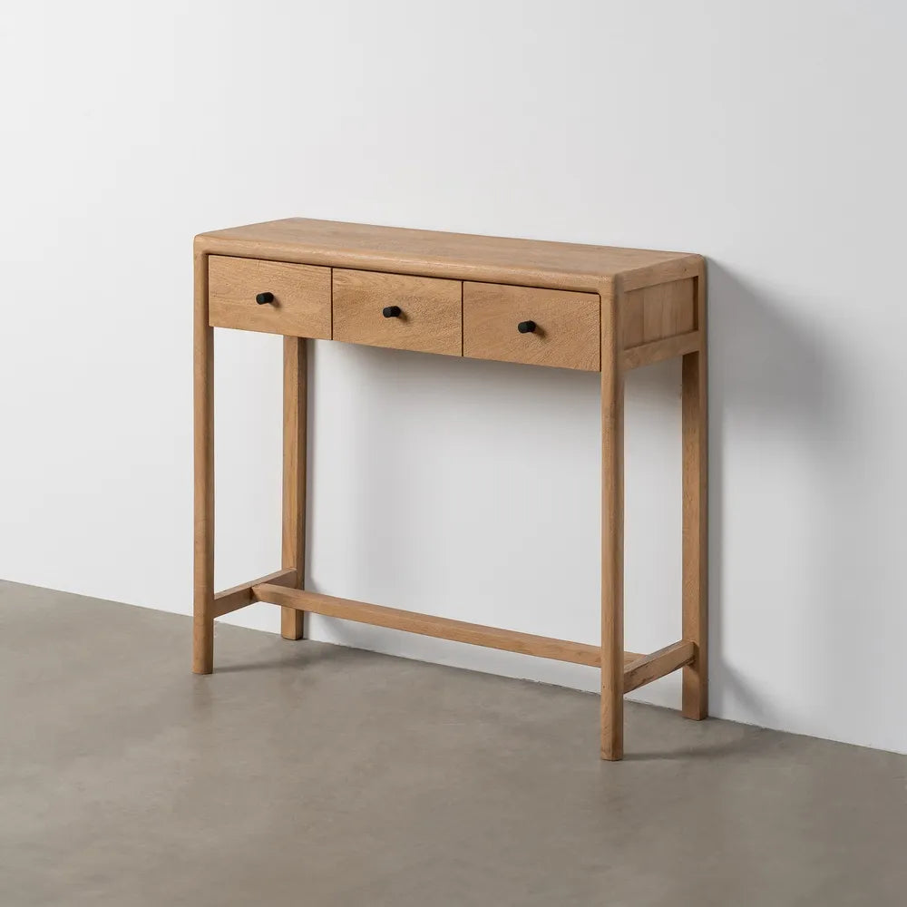 NATURAL MANGO WOOD ENTRANCE CONSOLE 90 X 30 X 80 CM