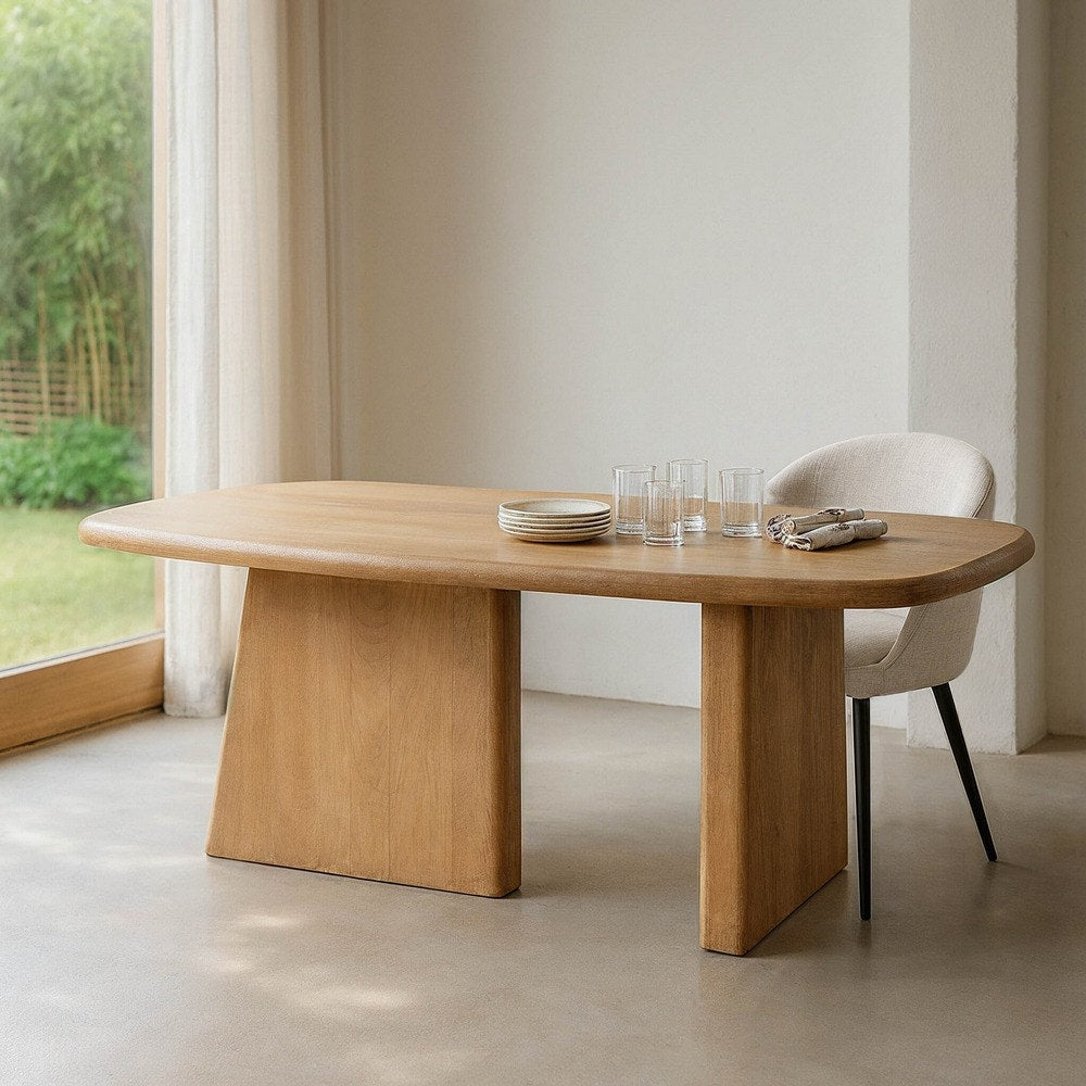 Natural Mango Wood Dining Table 180x90x76 cm