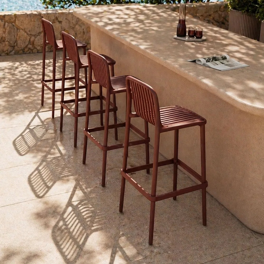 GARNET POLYPROPYLENE EXTERIOR STOOL 52 X 55 X 100 CM