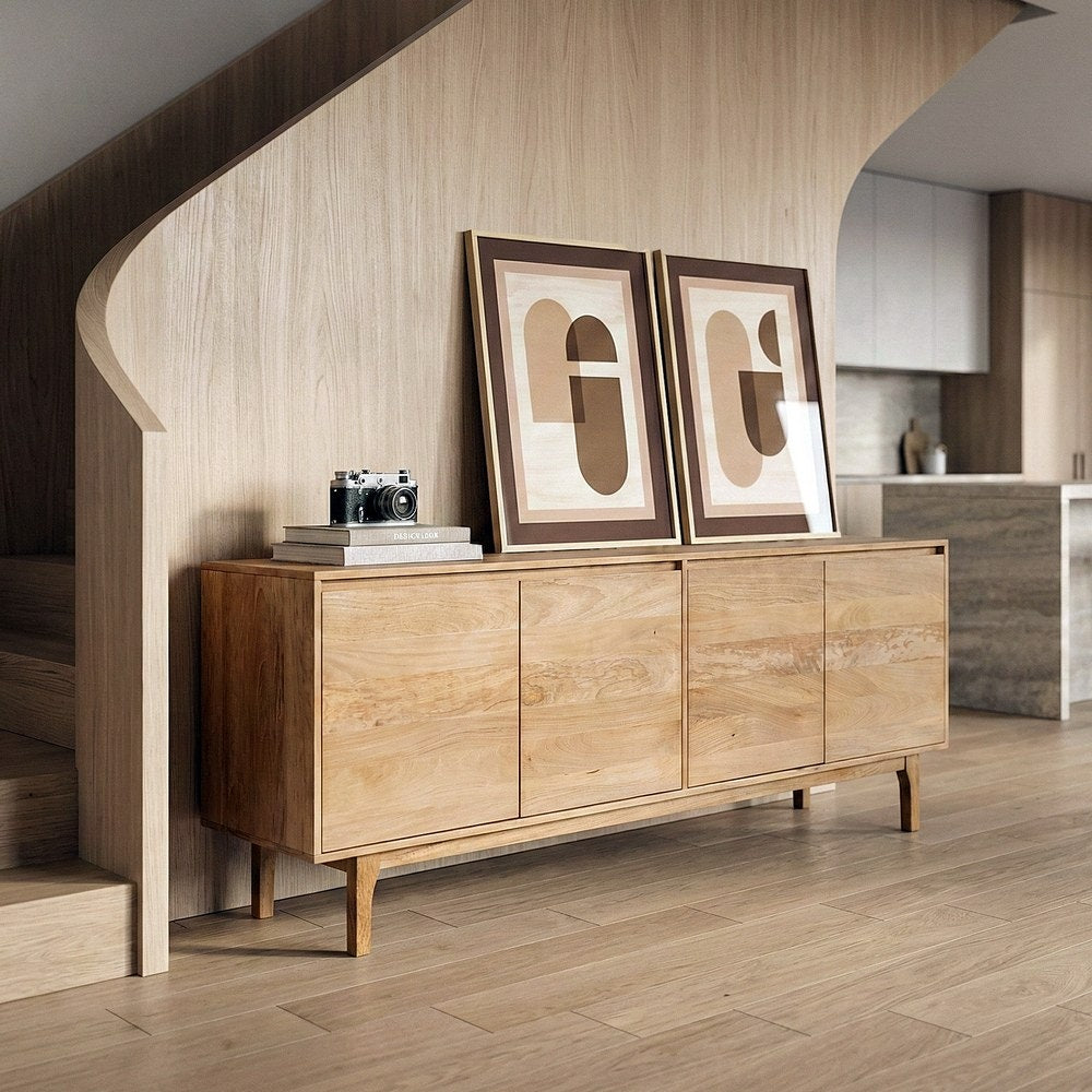 Natural Mango Wood Sideboard 200x45x76 cm