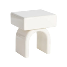 Load image into Gallery viewer, Cream lacquered MDF bedside table 50 x 40 x 57 cm