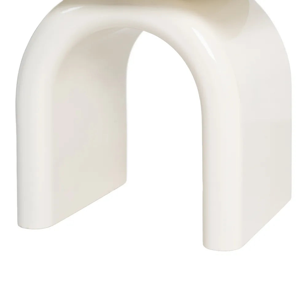 Cream lacquered MDF bedside table 50 x 40 x 57 cm