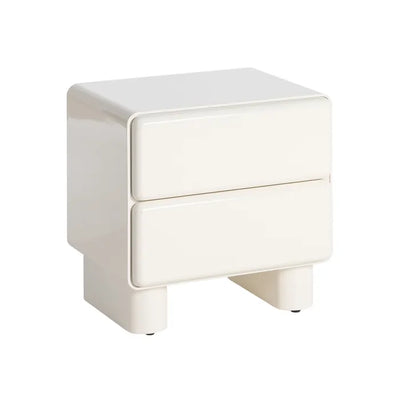 Cream lacquered MDF bedside table 56.50 x 42.50 x 56.50 cm